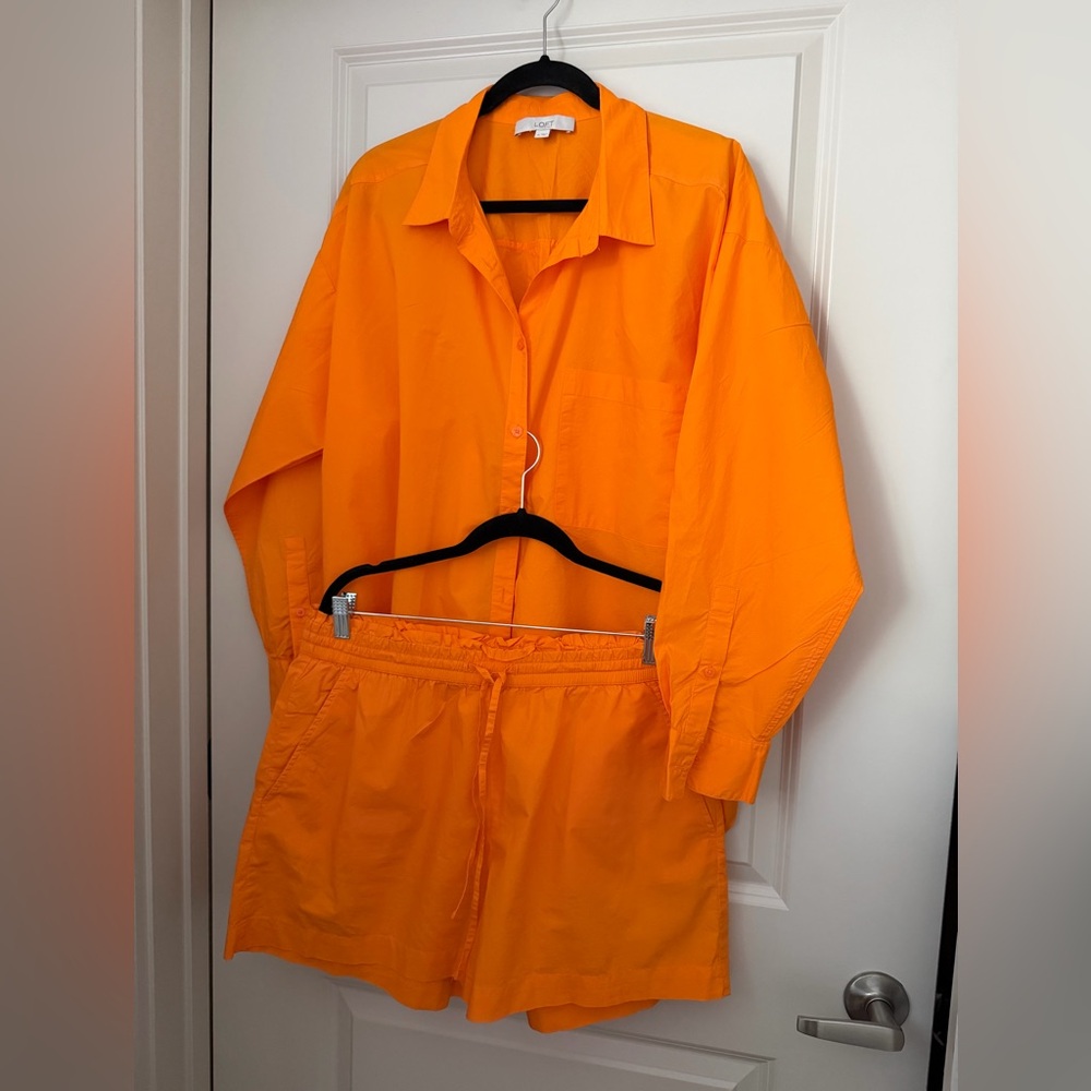 LOFT Vibrant Orange Top